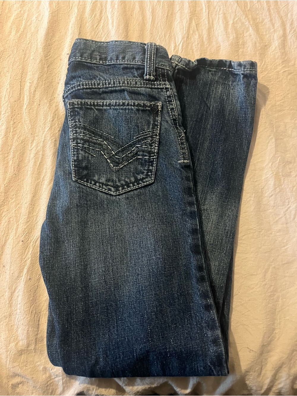 Wrangler Boys Blue Denim Jeans with Pocket Stitching